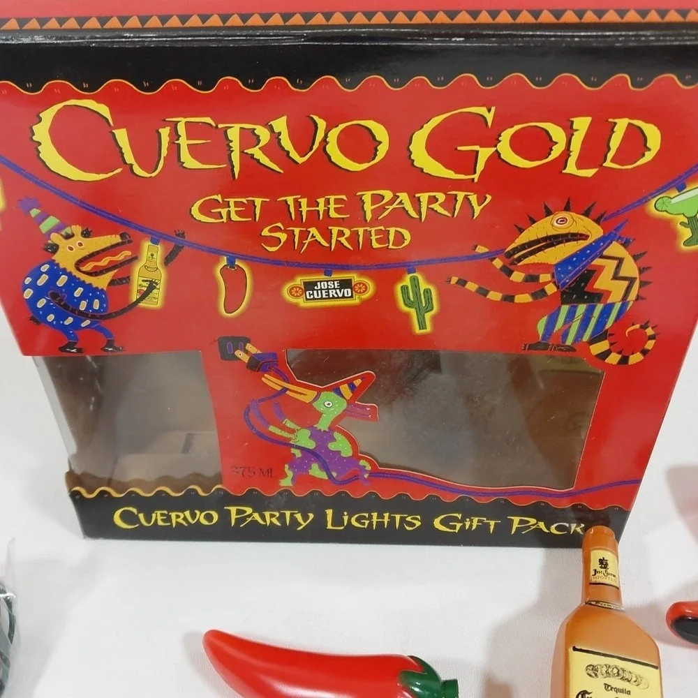 Cuervo Gold Jose Cuervo Party Lights Peppers Cactus Glass‎ Bottles Tequila